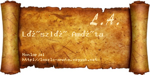 László Amáta névjegykártya